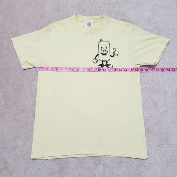 **BEER CAN NOT BEER CAN'T** t-shirt 100% Cotton Yellow Unisex Size Medium Cute - Picture 7 of 10